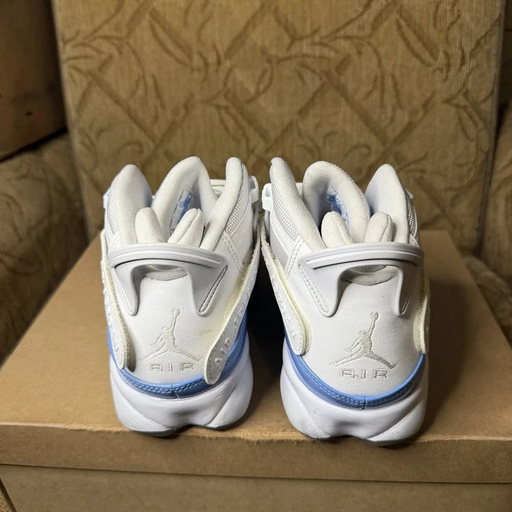 Nike Air Jordan 6 Rings UNC White Blue Ice CW7037-10 Men's Size 8.5 Sneakers